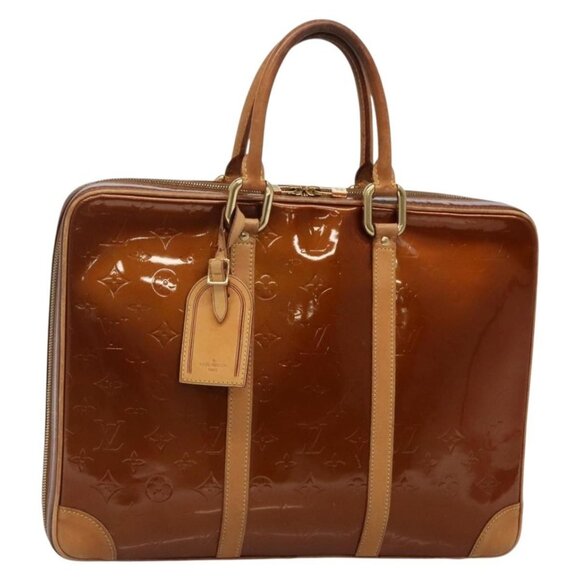 LOUIS VUITTON Monogram Vernis Van Damme Hand Bag Bronze - Picture 2 of 15